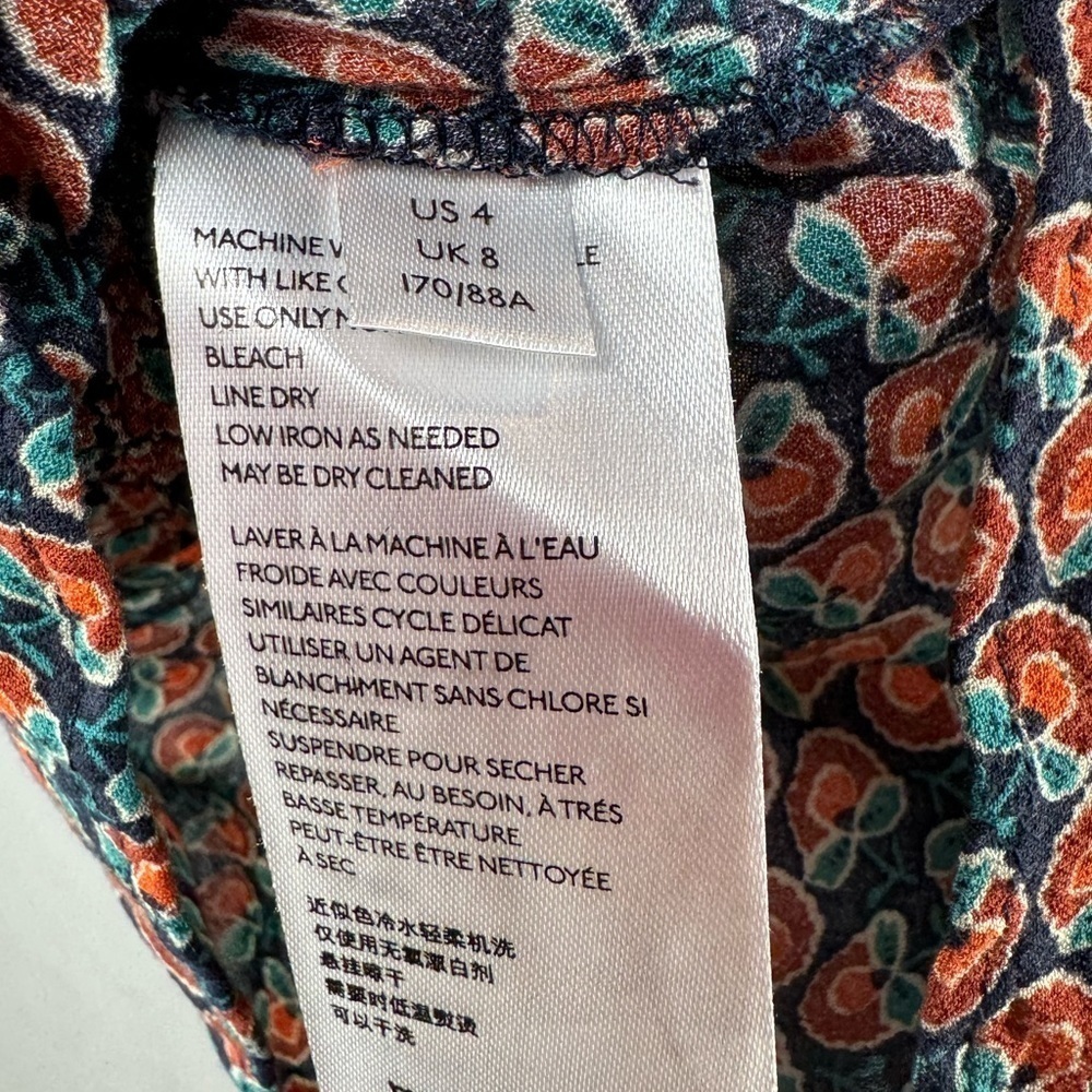 Maeve by Anthropologie Janie Flounced Peasant Blouse in Multi Size 4‎ - Picture 8 of 10